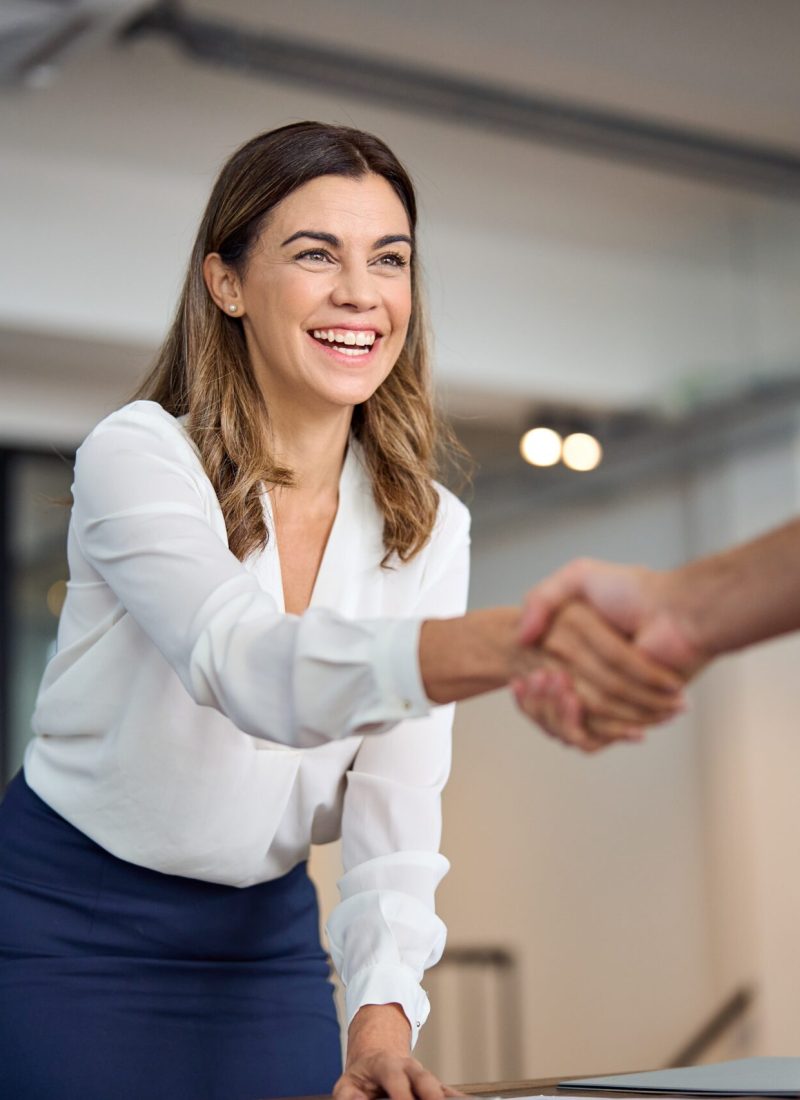 Happy,Mid,Aged,Business,Woman,Manager,Handshaking,Greeting,Client,In Happy,Mid,Aged,Business,Woman,Manager,Handshaking,Greeting,Client,In