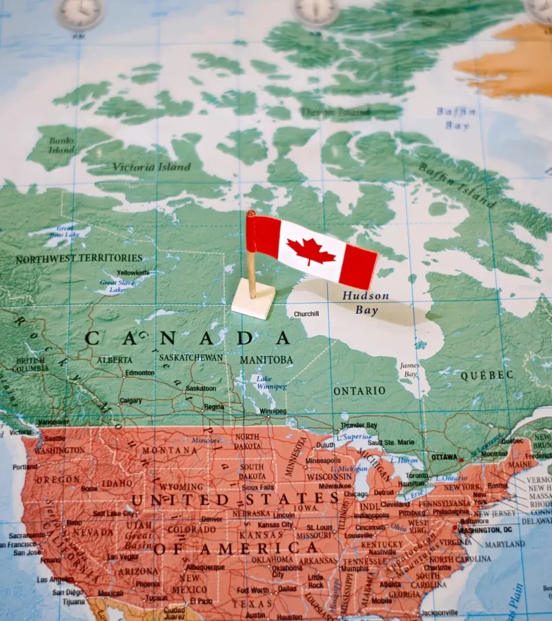 The,Flag,Of,Canada,In,The,World,Map